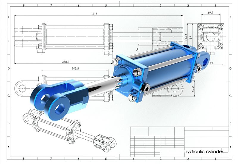 digital design of a hydraulic cylinder