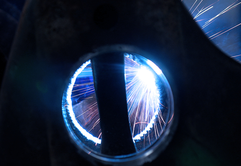 sparks from a welder