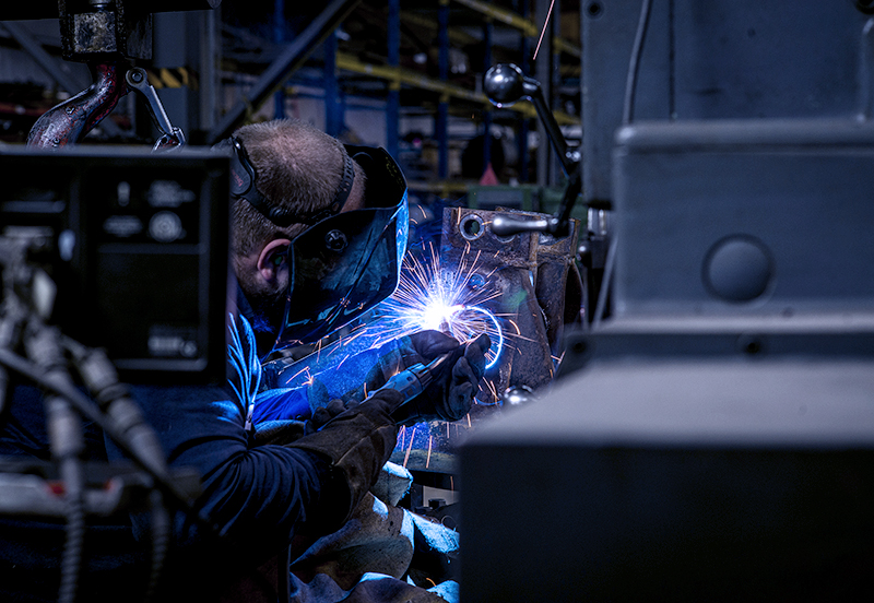 someone welding showing the welding sparks